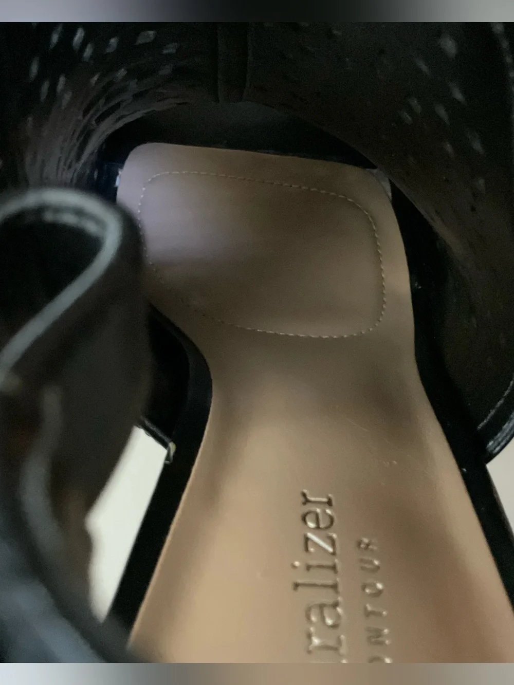 Naturalizer Paige Women’s Black Perforated Peep-Toe Slingback Heels 8.5M